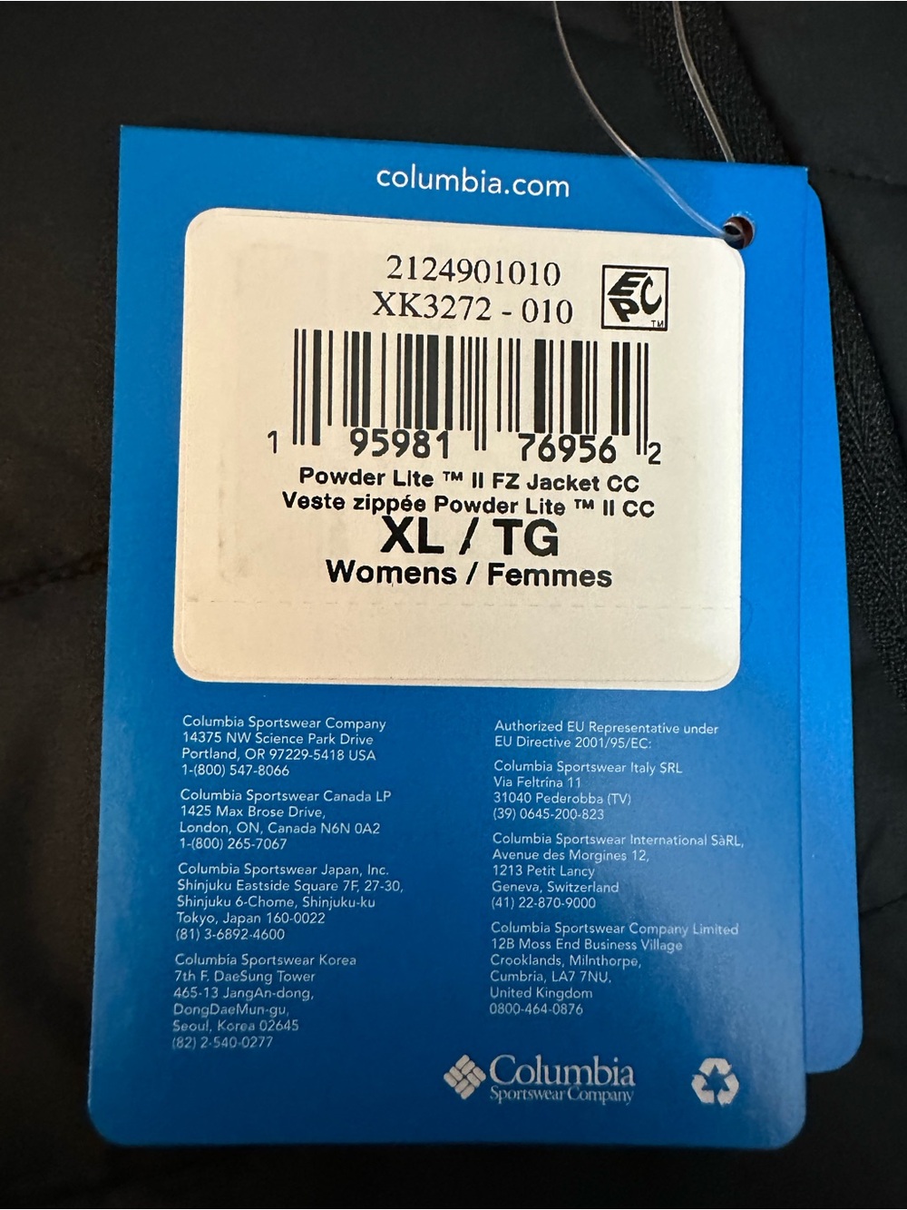 NWT Columbia Women's Powder Lite II Full Zip Jacket Size XL - Picture 10 of 11